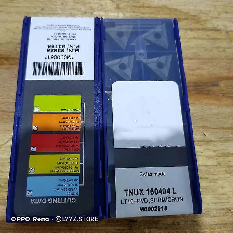 TNUX160404R NN LT10-PVD Cemented Carbide Tool Metal Turning Tool Lathe Tools Cutting Tool TNUX160404L NN LT10-PVD
