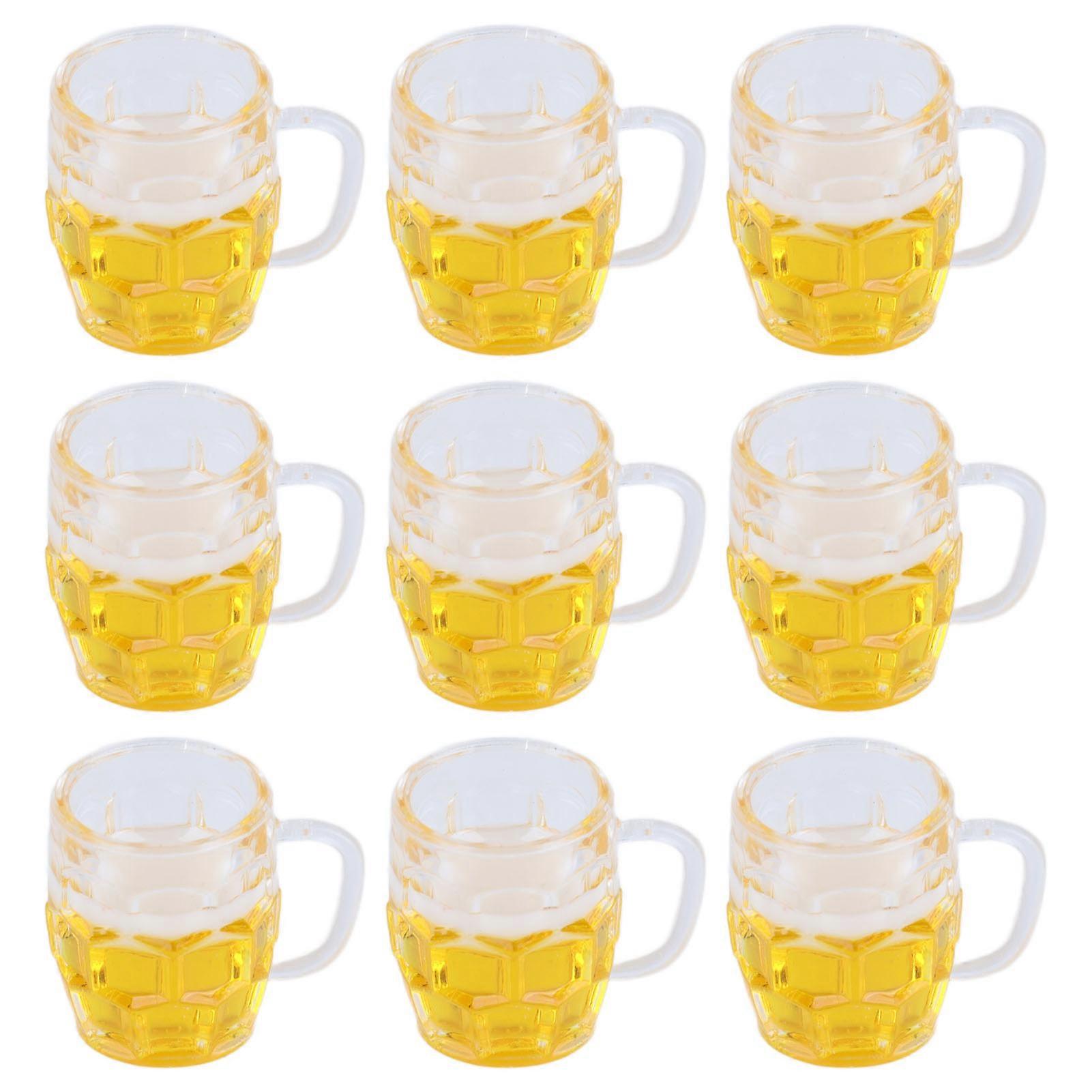 20 Pcs Mini Beer Cups Model Simulation Beer Mugs Model compatible Mini DIY Crafts Accessories