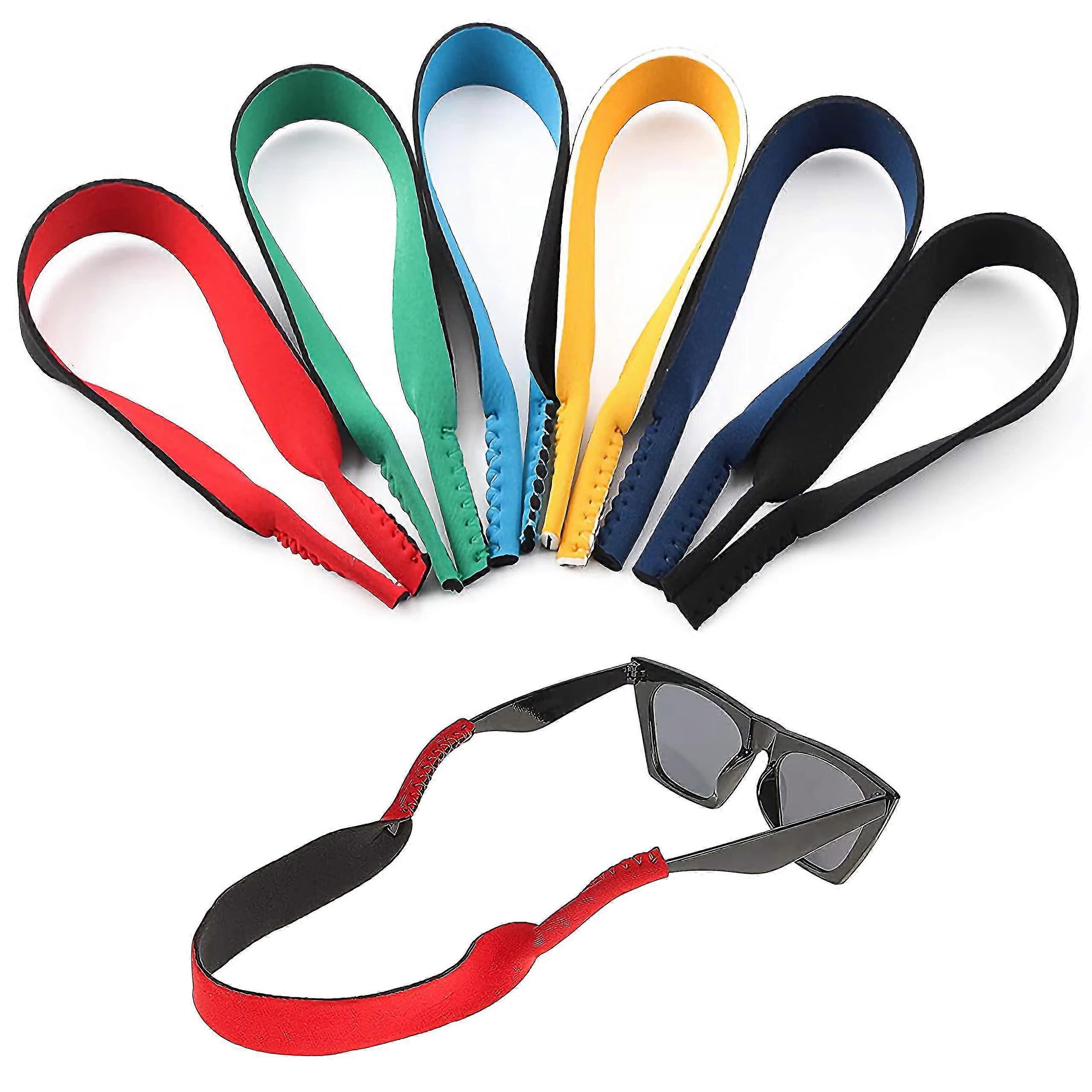 6 Pack Neoprene Elastic Cord Retainer Strap Band For Sports Eyeglass And Sunglass