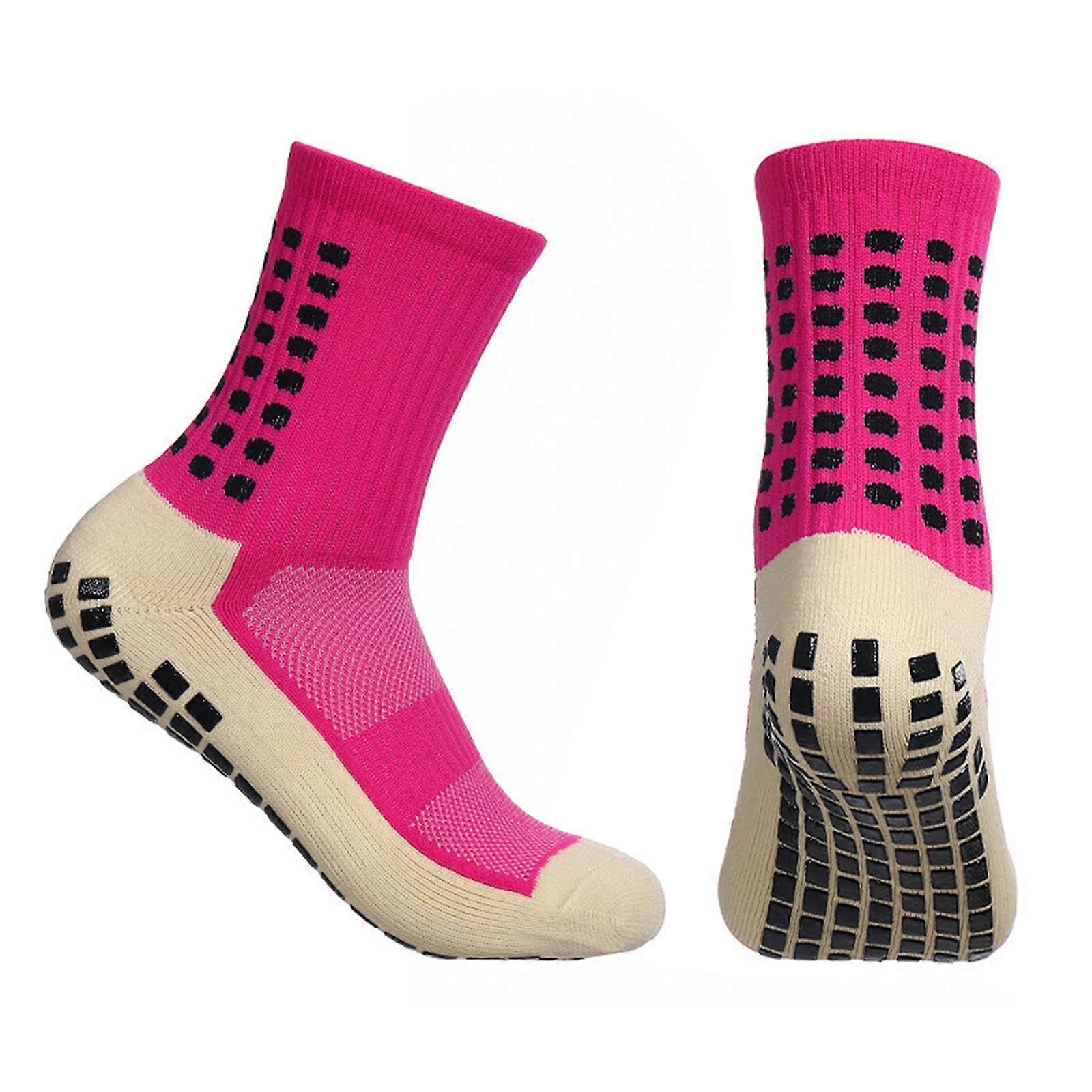 1 Pairs Non Slip Grip Socks, Breathable Sports Football Grip Socks With Rubber Dots for Running Hiking Walking