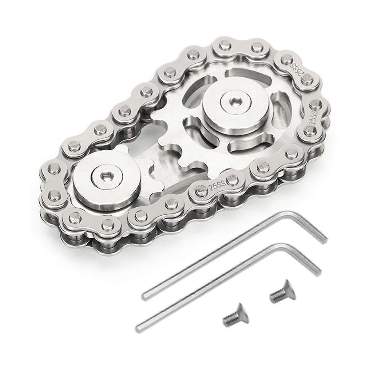 Sprocket Flywheel Gyro Sprocket Chain Metal Toy Gear Chain Gyro Drop Office Decompression Toy