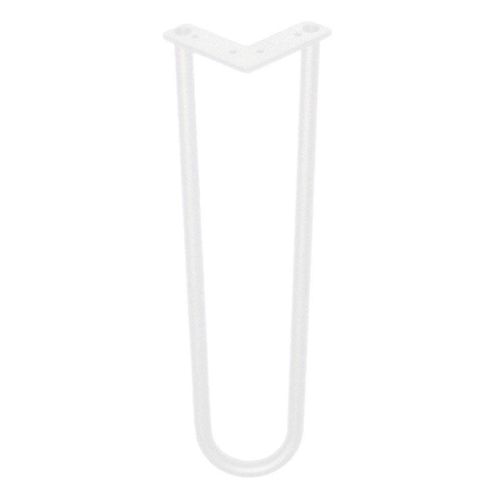 Vit hårnål bordsben 40 cm (1 st)