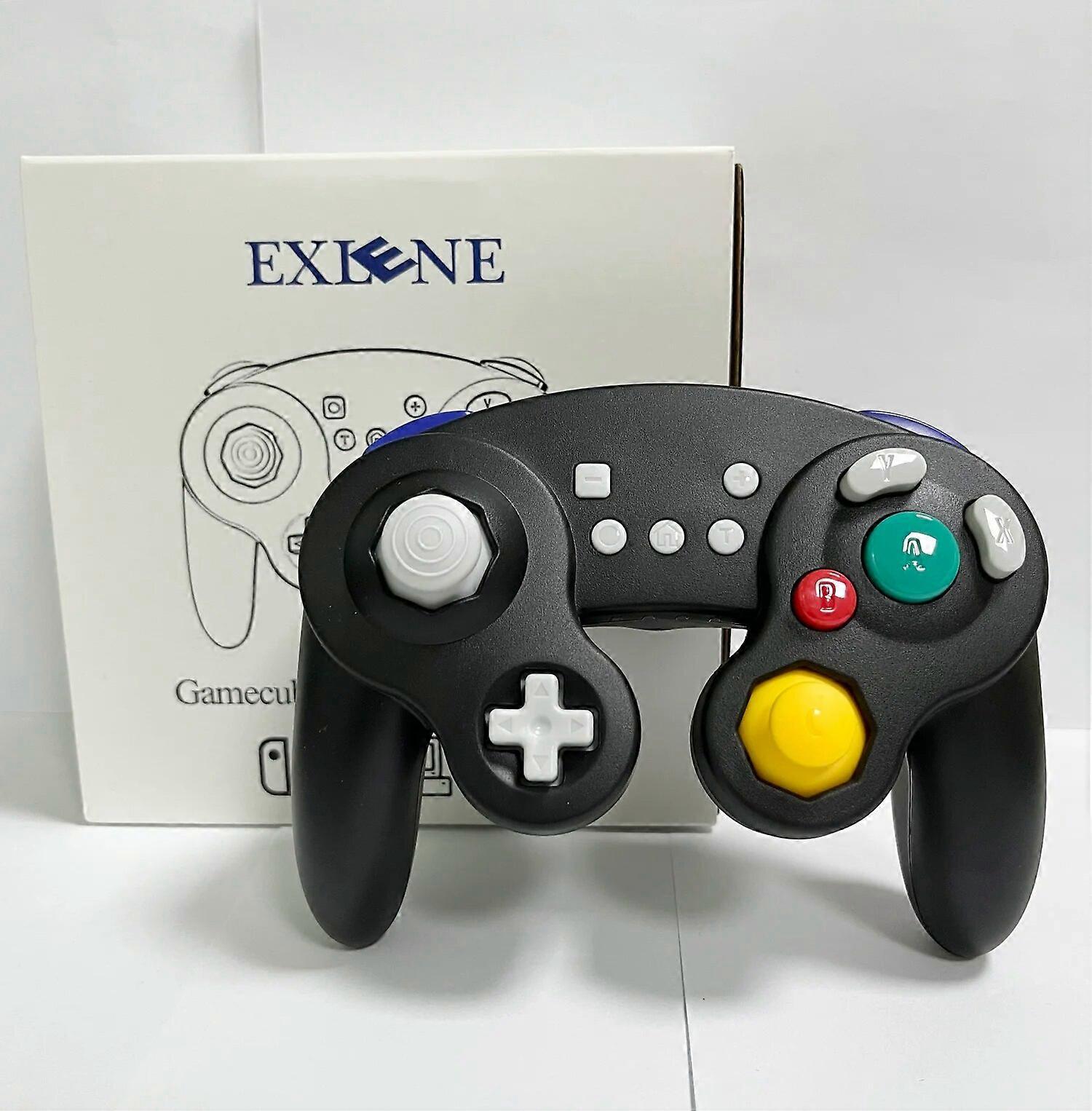 Exlene Nintendo trådløs bryterkontroller gamecube, Bluetooth Gamepad Wireless Switch Controller, oppladbar, våkne opp