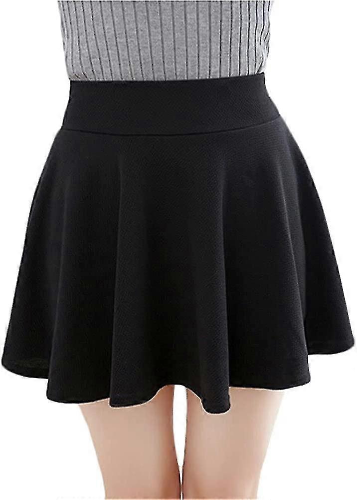 Women's Basic Versatile Stretchy Flared Casual Mini Sr Skirt