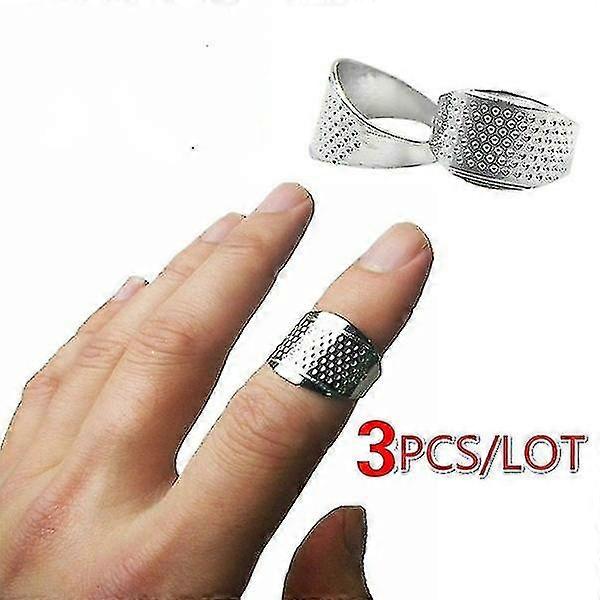 3pcs Delysia המלך כסף רקמה אביזרים מלאכה תפירה משק בית תפירה כלים אצבעון מגן אצבעון מגן אצבעון