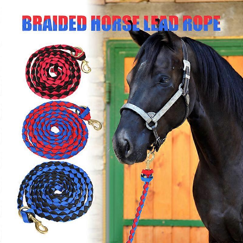 مضفر الحصان حبل الحصان الرائدة حبل جديلة الحصان الرسن مع النحاس المفاجئة 2.0M / 2.5M / 3.0M