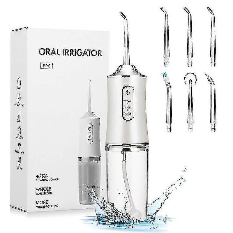 Oral Irrigator 3 Modes USB Rechargeable Dental Water Jet 220ML Water Tank