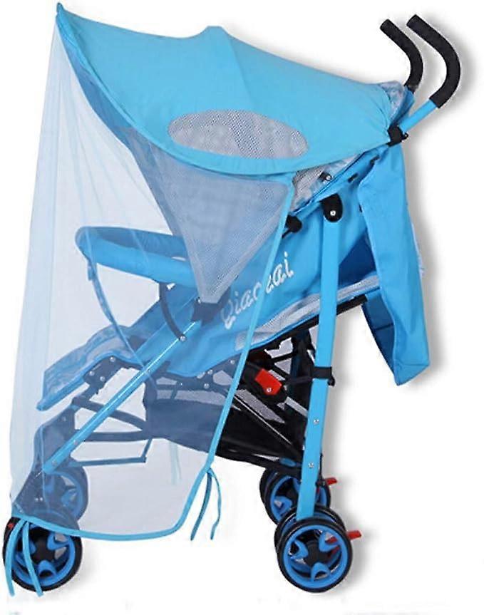 Universal stroller sunshade with mosquito net (blue), insect net, UV resistant baby stroller sunshade, baby stroller sunshade, baby stroller sunshade,