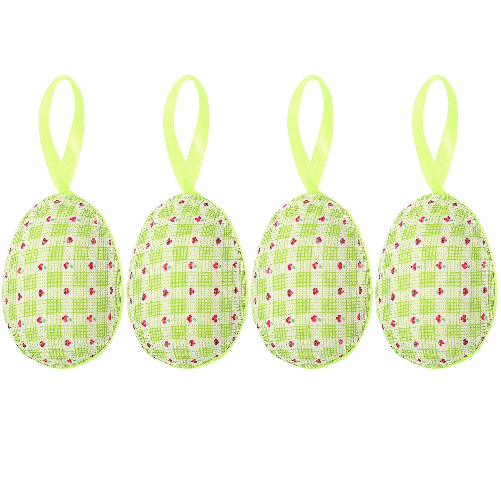 4pcs Easter Hanging Egg Ornament Easter Egg Pendant Easter Tree Hanging Pendant Easter Decoration