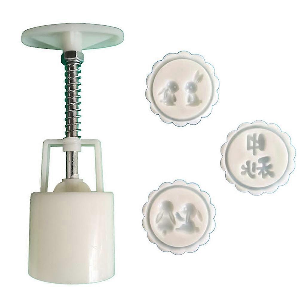 Mooncake Molds Rabbit Shaped Hand Press Mooncake Tools Pastry Decorating Gadget