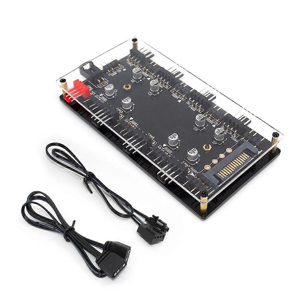 Computer Chassis Fan Hub Fan Splitter Simple Installation Multiple Points