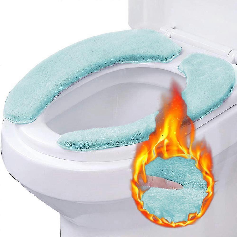 1 pari pehmeää kylpyhuoneen wc-istuintyynyä itseliimautuva lämmitin pestävä-MXBC
