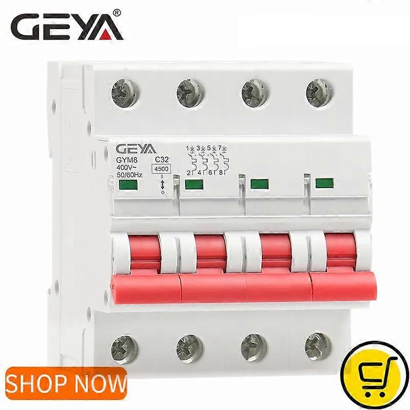 GEYA GYM8 4Pole 4.5KA Miniature Circuit Breaker Electrical Type 6A-63A Din Rail MCB with ON OFF Indiactor