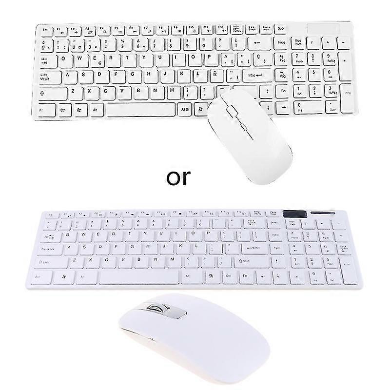 Quiet Full Size Wireless Keyboard And Mouse Set For Windows Computer Pc TW