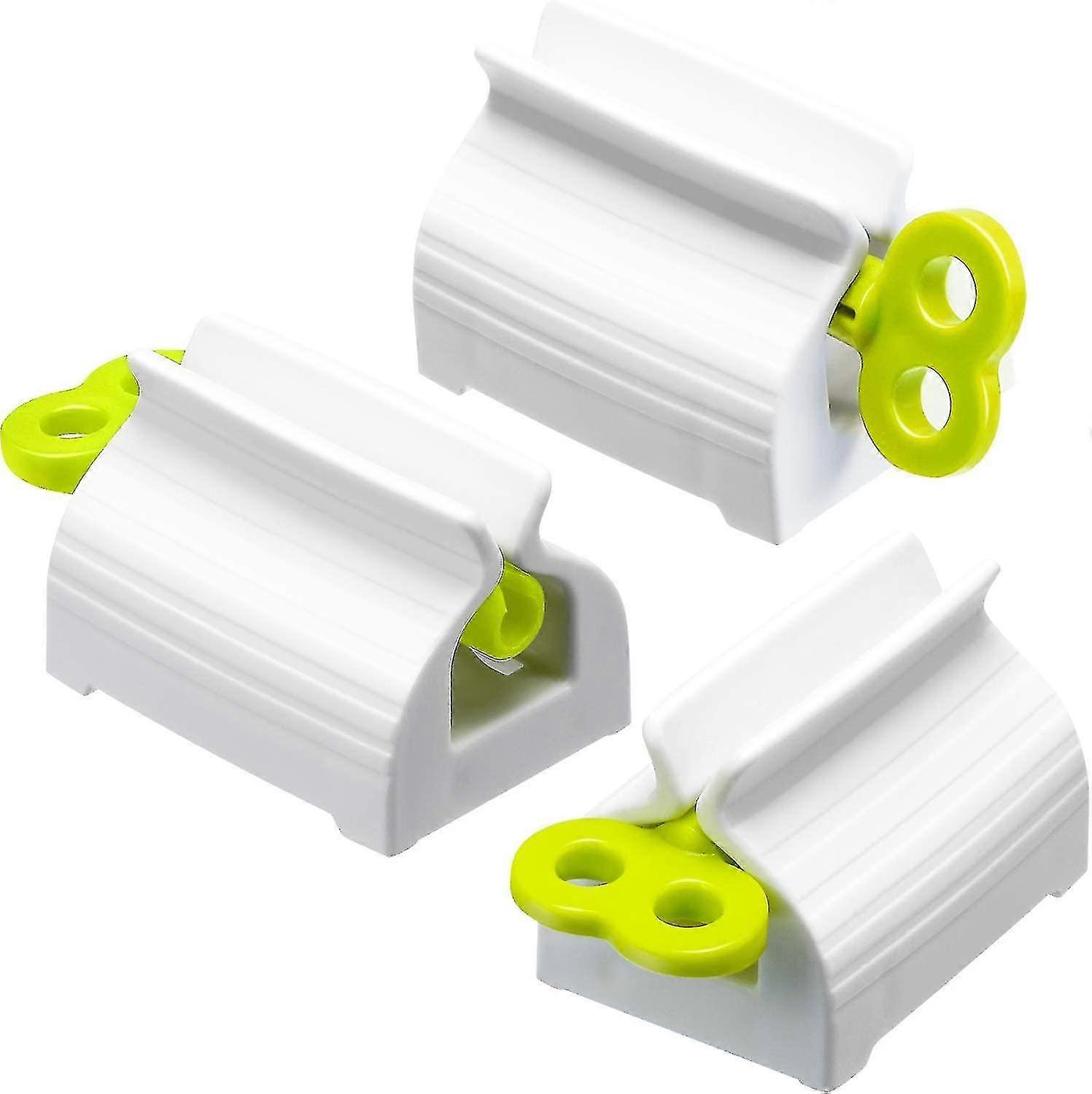 3 Pieces Rolling Tube Toothpaste Squeezer Stand Rotate Toothpaste Dispenser  (green) Z