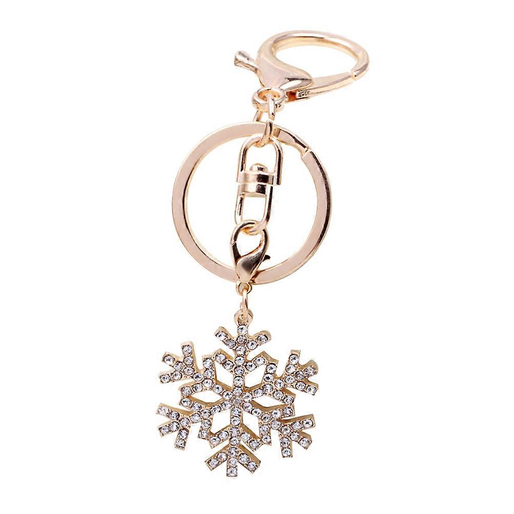 Stocking Stuffers Snowflake Rhinestone Keyring Charm Snowflake Keyring Snowflake Pendant Keychain Snowflake Keyring Chain