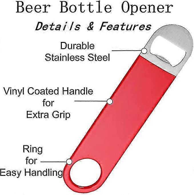 1 Pcs Red Color Beer Bottle Openers, Bar Key For Bartender, Simple And Effective Flat Bottle Opener.
