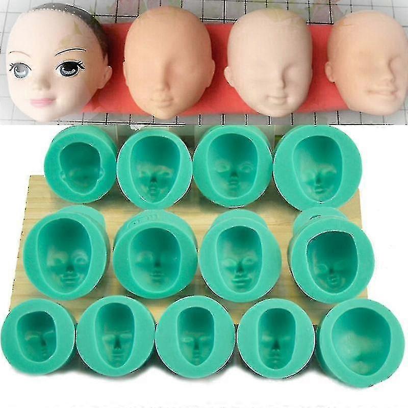 13 Pcs Reusable Silicone Face Fondant Cake Molds