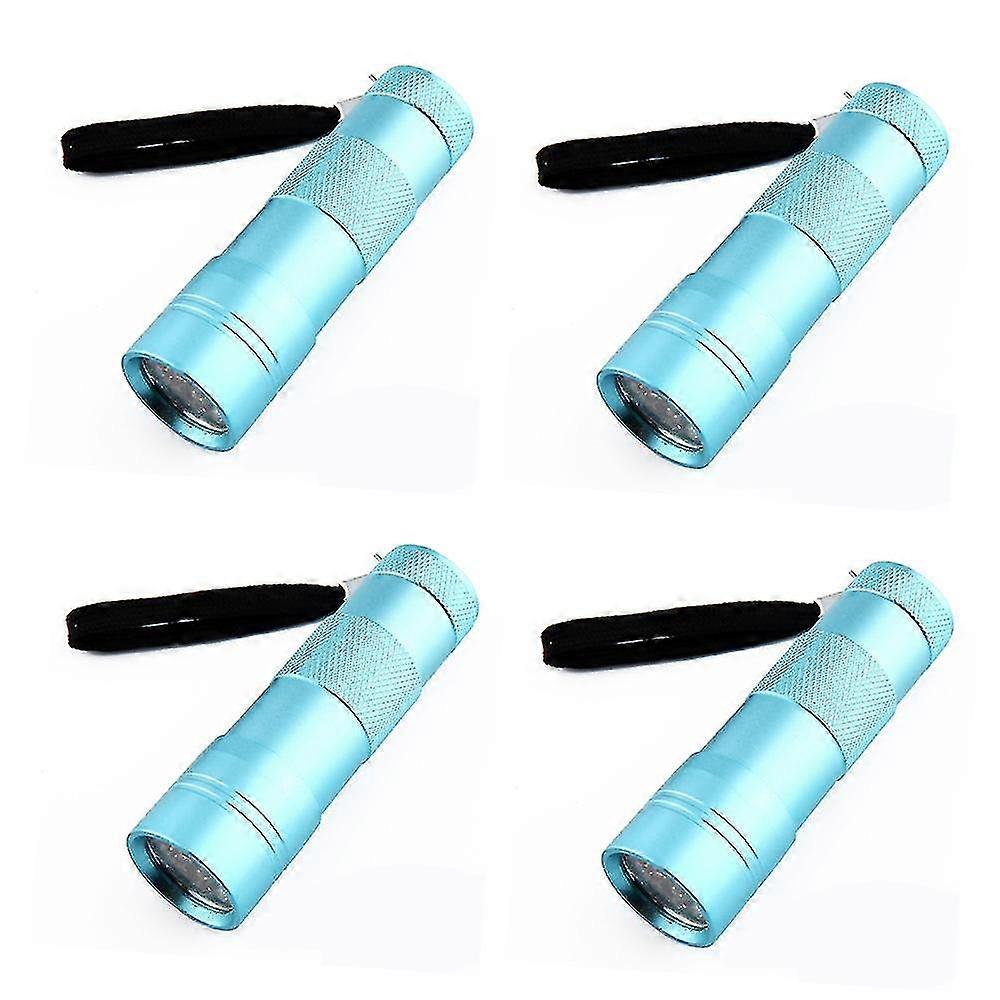 4pcs 12led Violet Light Flashlight, 395 Violet Light Uv Flashlight