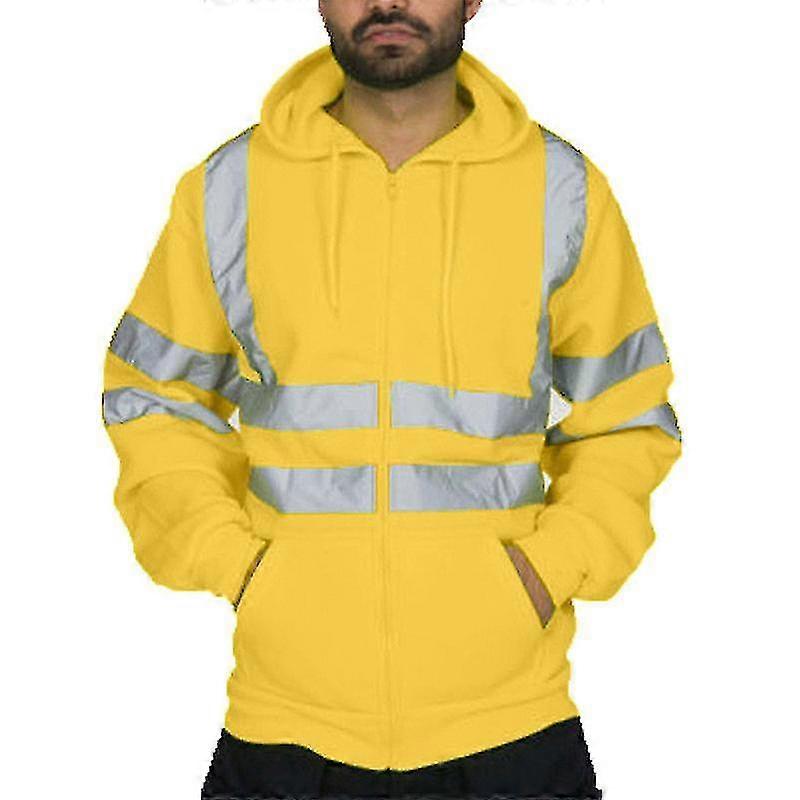Νέο ανδρικό φούτερ Viz Hoodie Ασφάλεια Μπουφάν εργασίας υψηλής ορατότητας Fast 2023