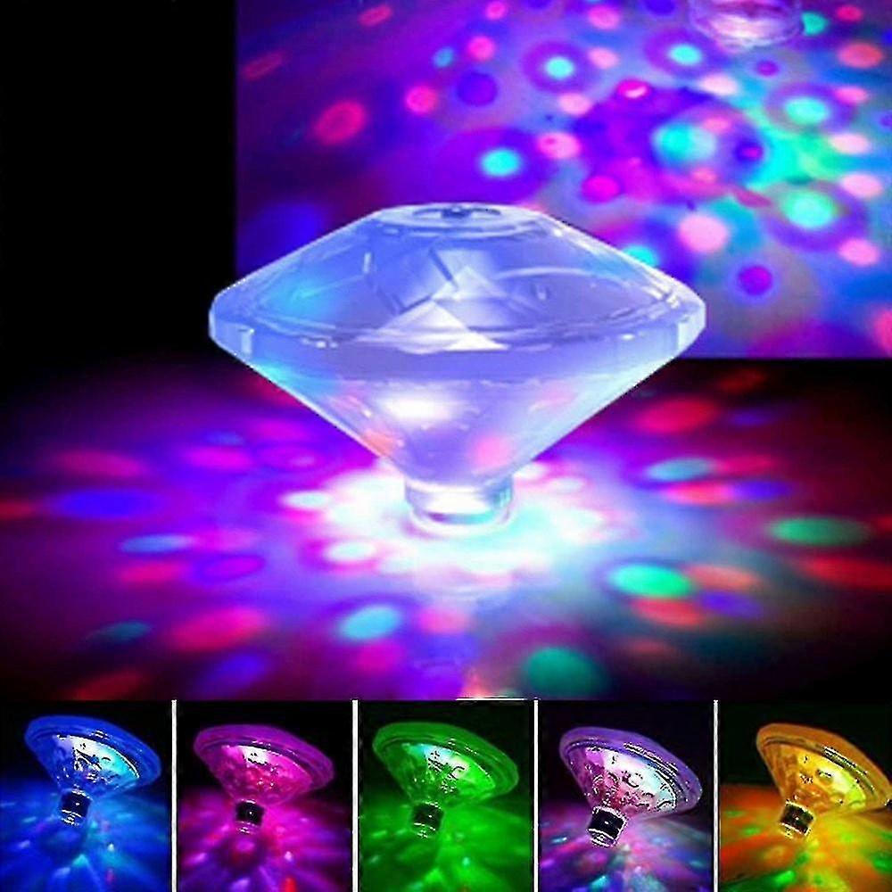 Led Disco Party Light Floating Submersible Glow Tub Lamp