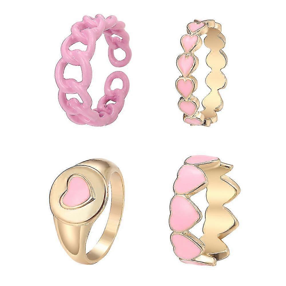 Ring Set Färgglada Sommarmode Smycken