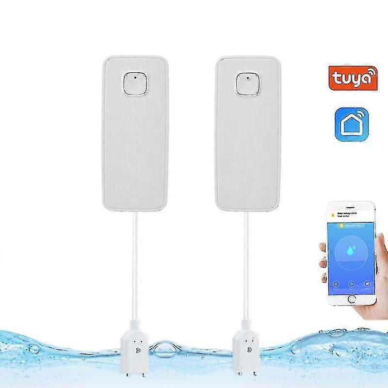 2pcs New 2023 Tuya Smart Life Water Leakage Alarm Independent Wifi Water Leak Sensor Detector Flood Alert Overflow Home Security System