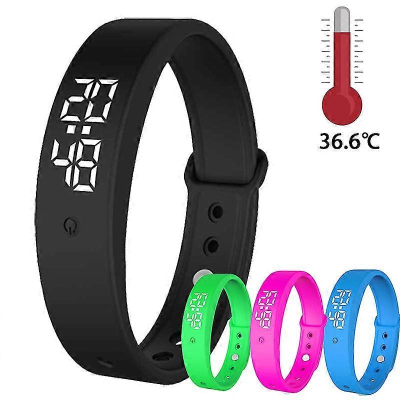 High Quality Bracelet Vibration Warning Temperature Monitoring Accurate Display Smart Strap Reminder Clock Watch