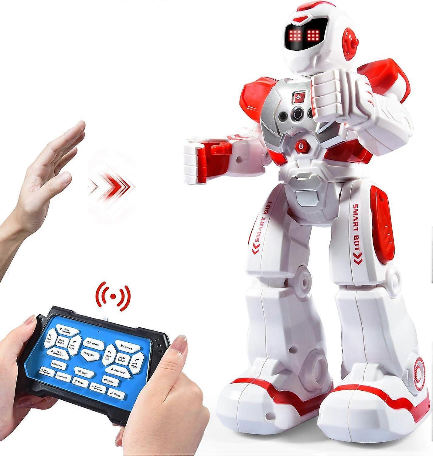 Remote Control Robot for Kids Intelligent Programmable Robot with Infrared Controller Red