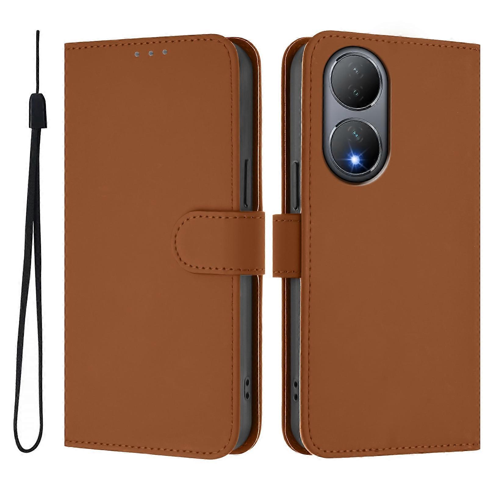 Solid Color PU Case For vivo Y100 5G Global