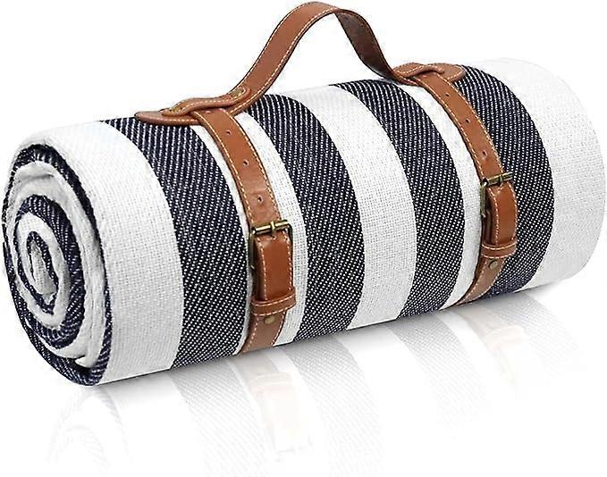80x 80 Picnic Blanket Extra Large, Waterproof and Foldable Beach Blanket, 3-Layer Outdoor Blanket for 6 to 8 Adults, for Camping