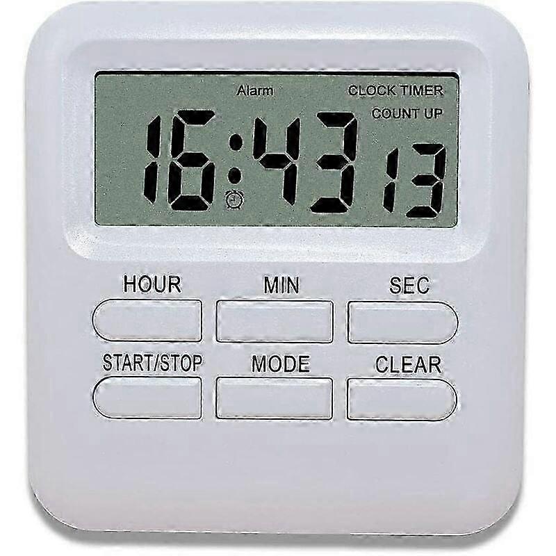 XHX Digital Timer with 3 in 1 Clock/Alarm Clock Function, Magnetic Kitchen Timer, Countdown Stopwatch Timer, Time Management for Kitchen/Study/Sport (