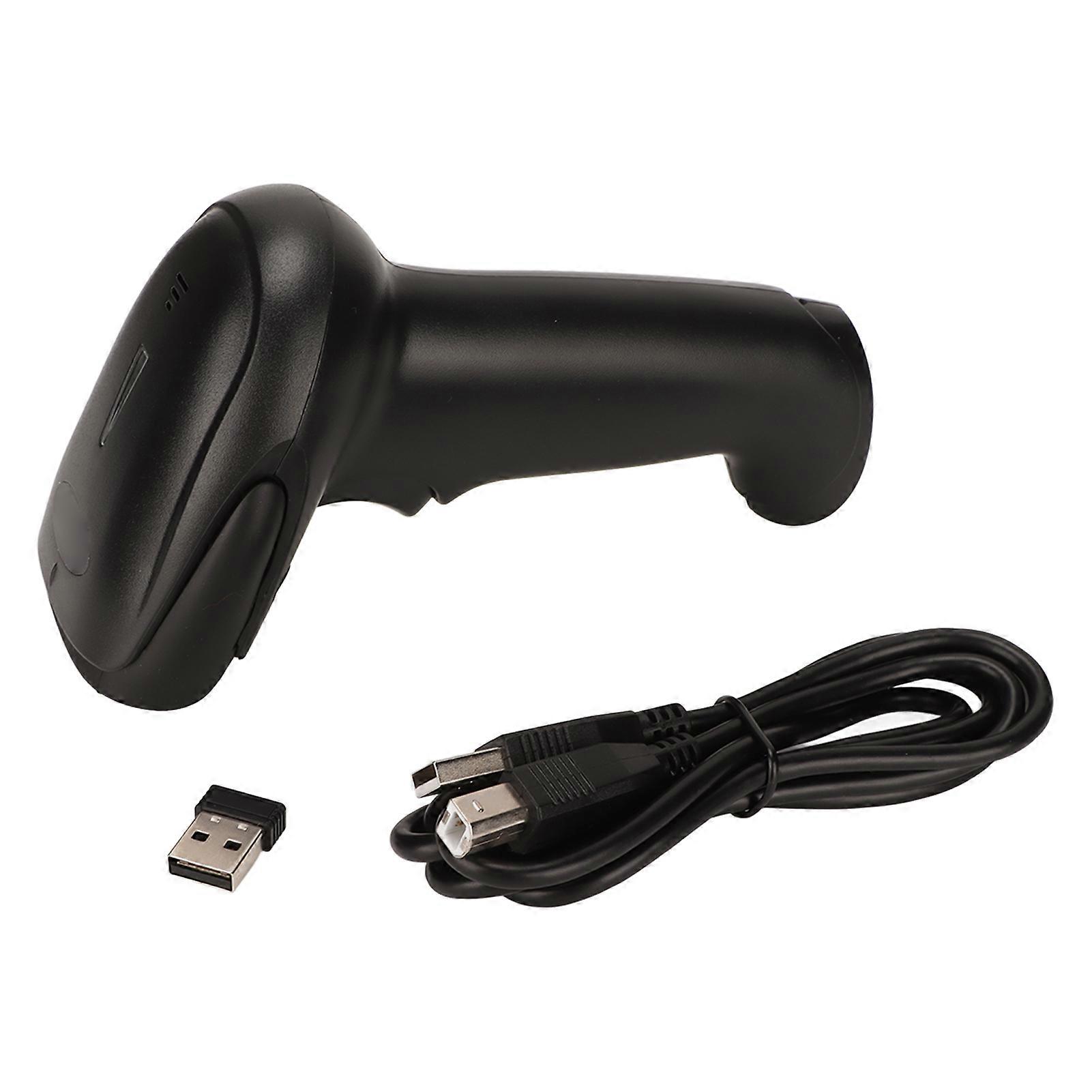 Bluetooth-Barcode-Scanner Kompatibel mit Bluetooth 2,4 GHz Wireless Wired Black Barcode Reader für die Lagerlogistik