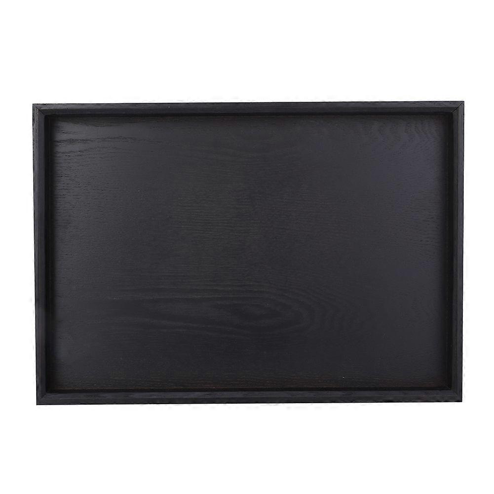 1 st trä serveringsbricka sushibröd rektangulär mat tefat svart