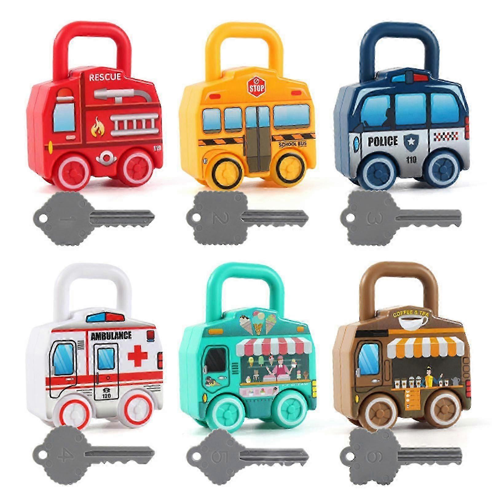 Learning Locks Toys With Keys Numbers Bus Matching Game