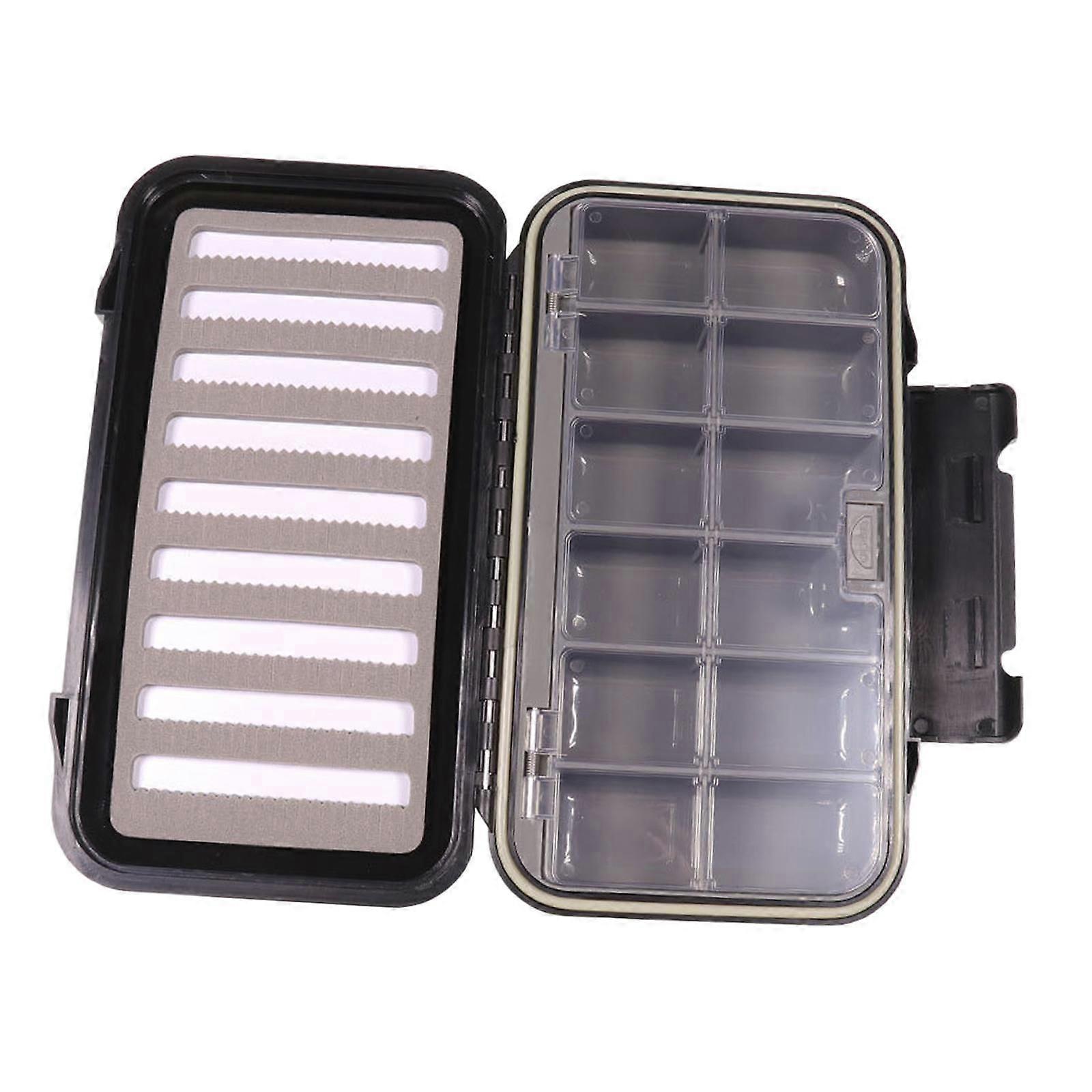 Fly Fishing Tackle Box Multiuse with Grids Compartments Lightweight Lure Box A