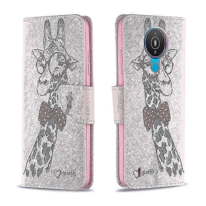 Exquisite Cover Compatible With Nokia 1.3 Painted Leather Case 10 Patterns Phone Case Compatible With Nokia Leather Case Flip-up Card Leather Case