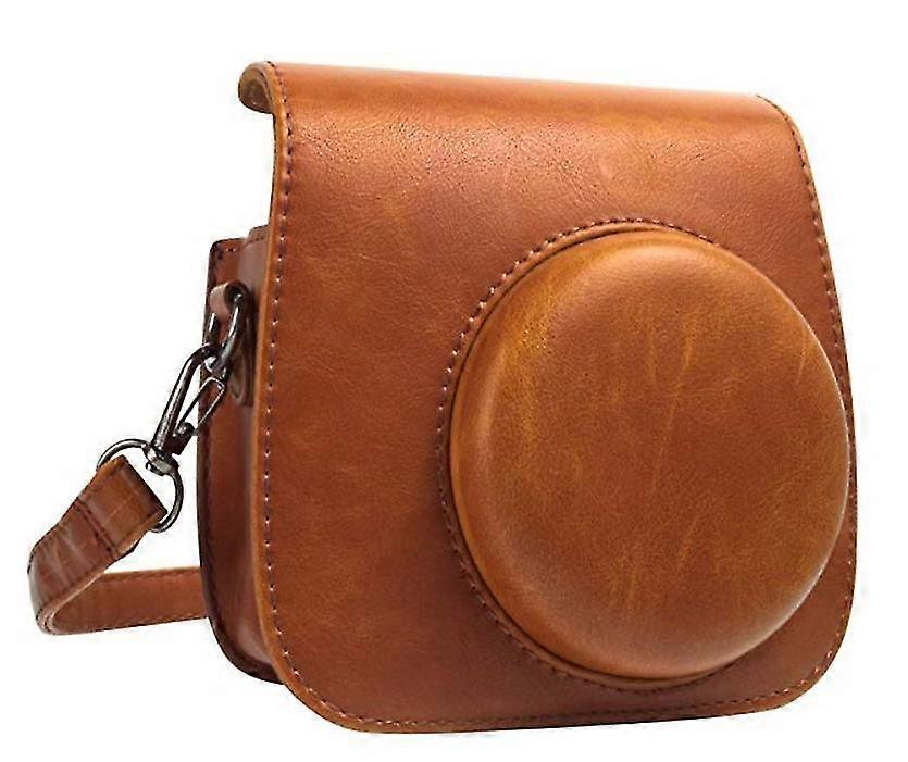 Camera Case For Instax Mini 12 Camera, Camera Pouch Storage Bag Protective Smooth Pu Leather With Shoulder Strap And Built-in Pocket, Instant Camera A