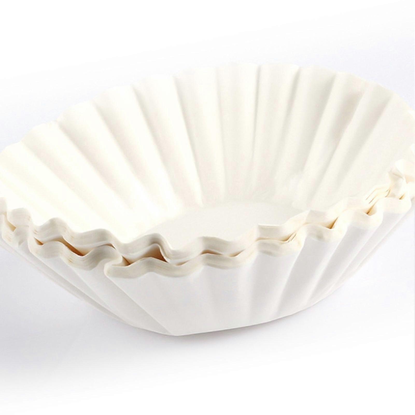 Disposable Coffee Filter Set Basket Coffee Filter Paper Replacement Accessory for Coffee Maker 50 Sheet