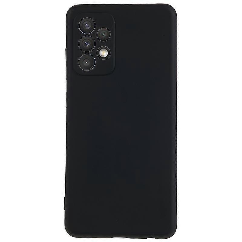 For Samsung Galaxy A52 4G/5G/A52s 5G Rubberized Phone Case Fiber Lining TPU Back Cover - Black