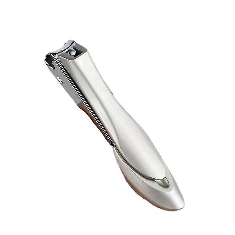 Stainless Steel Long Handle Nail Clippers for Men with No Splash Catcher, Ergonomic Design and Precision Cutting