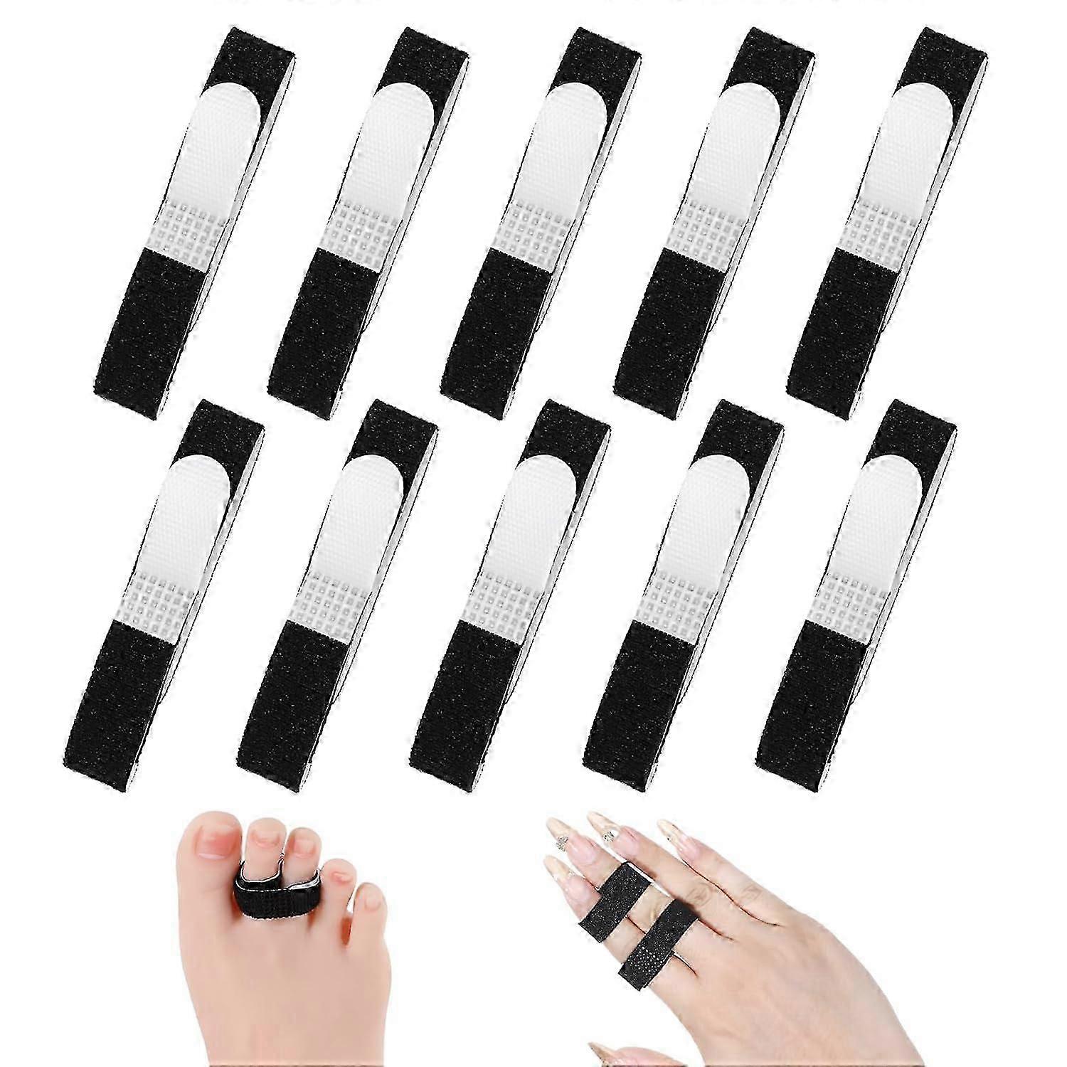 unique 10 PcsFinger Straps Adjustable Padded Finger Splint Hook and Loop Washable