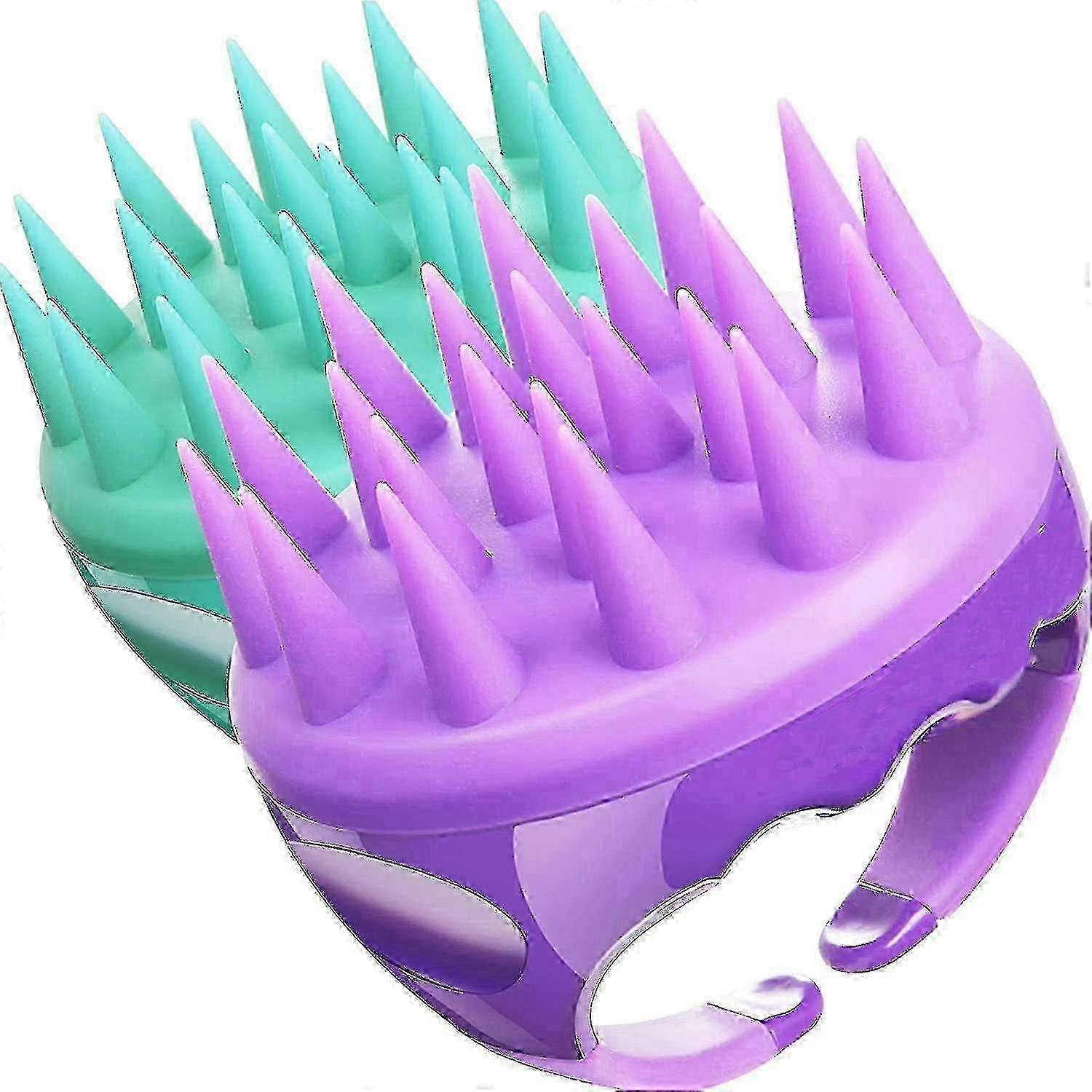 Shampoo Massager Brush Scalp Exfoliator For Dandruff Removal, Waterproof Shower Scalp Scrubber Tool For Hair Growth, Ultra-long Silicone Bristles, Eas