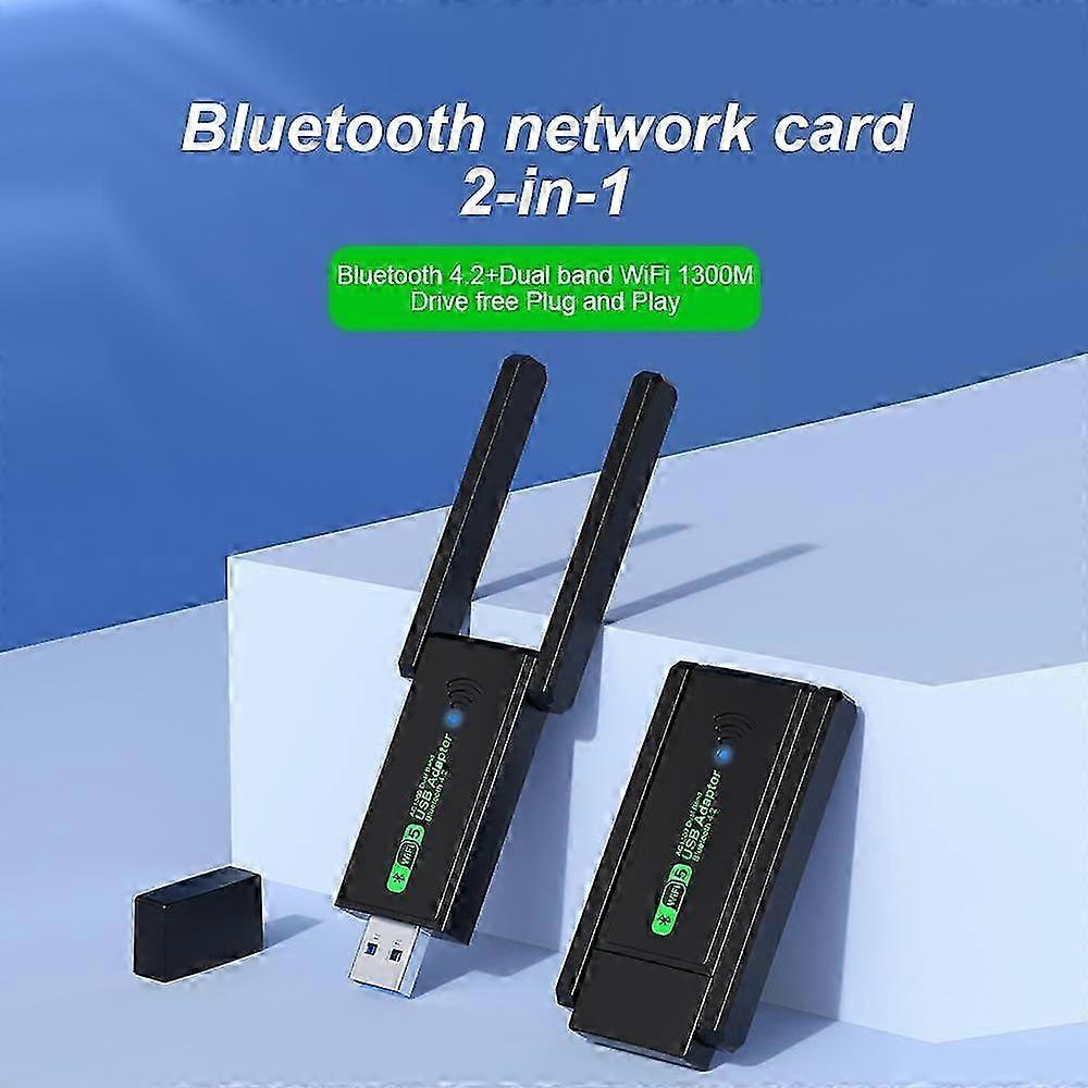 1300mbps usb 3.0 wifi adapter trådløst netværkskort trådløs modtager sender 2.4g / 5ghz bluetoot