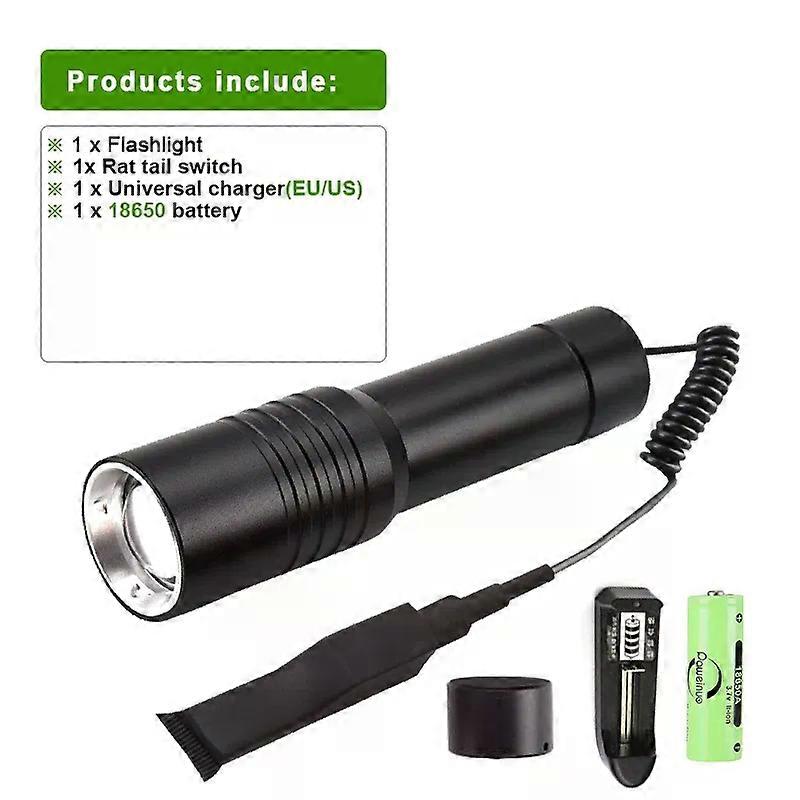 2023 Military Tactical Flashlights Zooming Long Range Tactical Lamp Led Flashlight Powerful Torch Outdoor Patrol Hunting Lantern