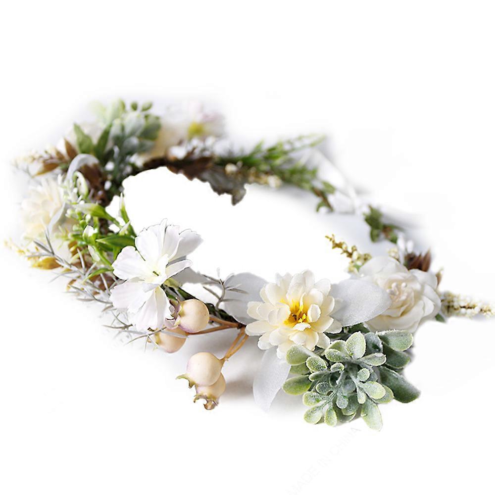 Adjustable Flower Crown, Handmade, Silk Flowers, Wedding, Beach