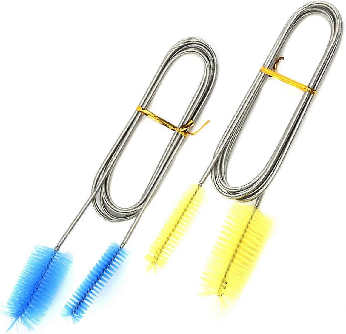 Aquarium Filter Hose Brush, Flexible Tube Cleaning Tool For Lab Fish Tanks, Stainless Steel Spring Core Ensures Durability And Flexibility (Blue And