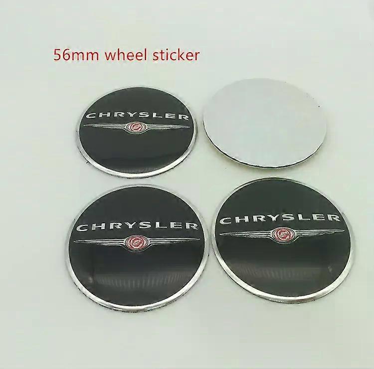 4pcs 56mm Chrysler 300c Car Wheel Center Cover Hub Cap Resin Badge Emblem Sticker compatible for 300 Sebring Pacifica