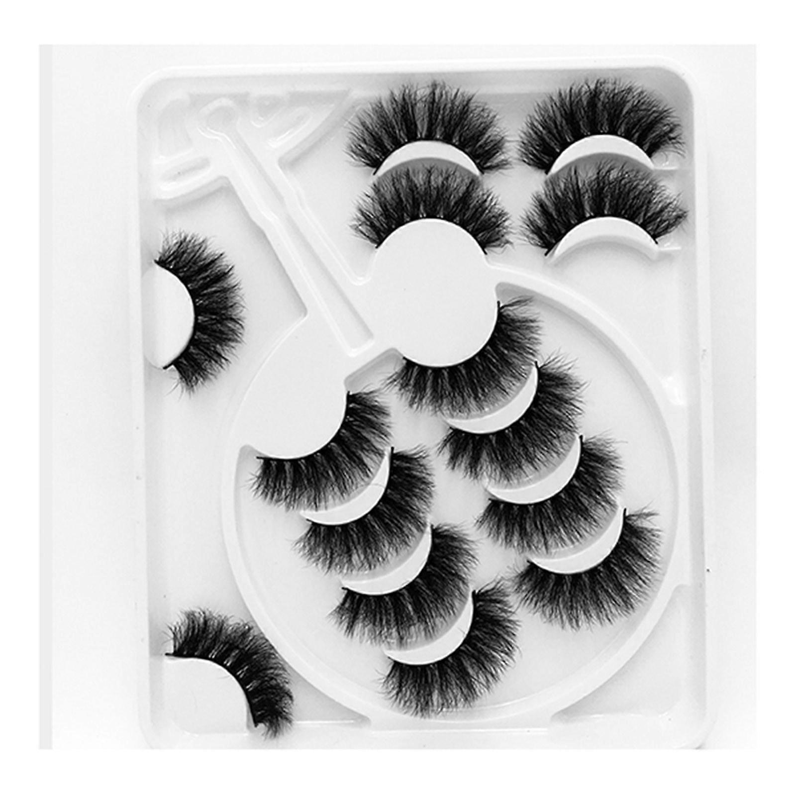 Cosmetic Eyelash 7 Pair With 8D Mink False Eyelashes Natural Eyelashes Makeup Eyelashes