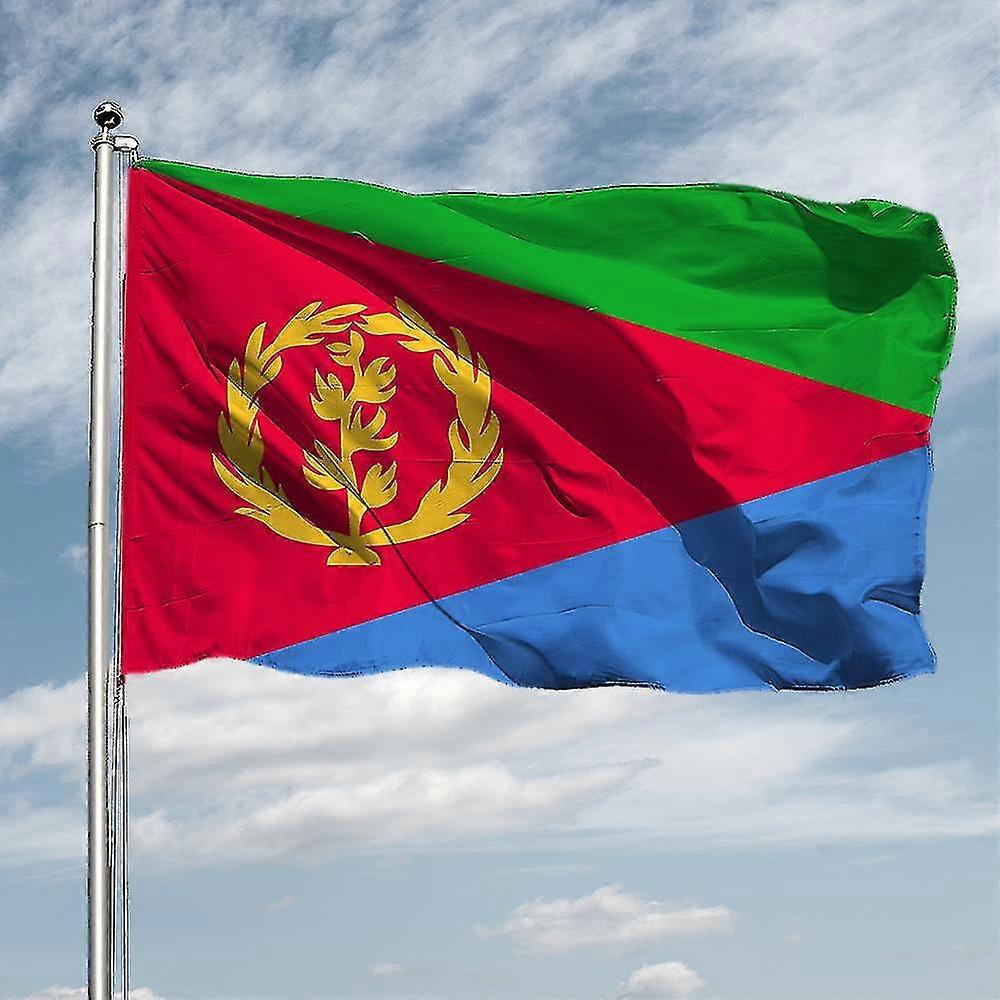 Custom Eritrean National Flag 90x150cm Durable Polyester Hanging Decorative Banner